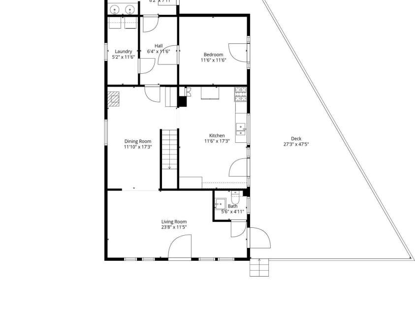 1896 State Hwy 80 S None, Burnsville, NC 28714.  MLS# CAR4389754, YatesRealty ID 28798. Main Level Floor Plan