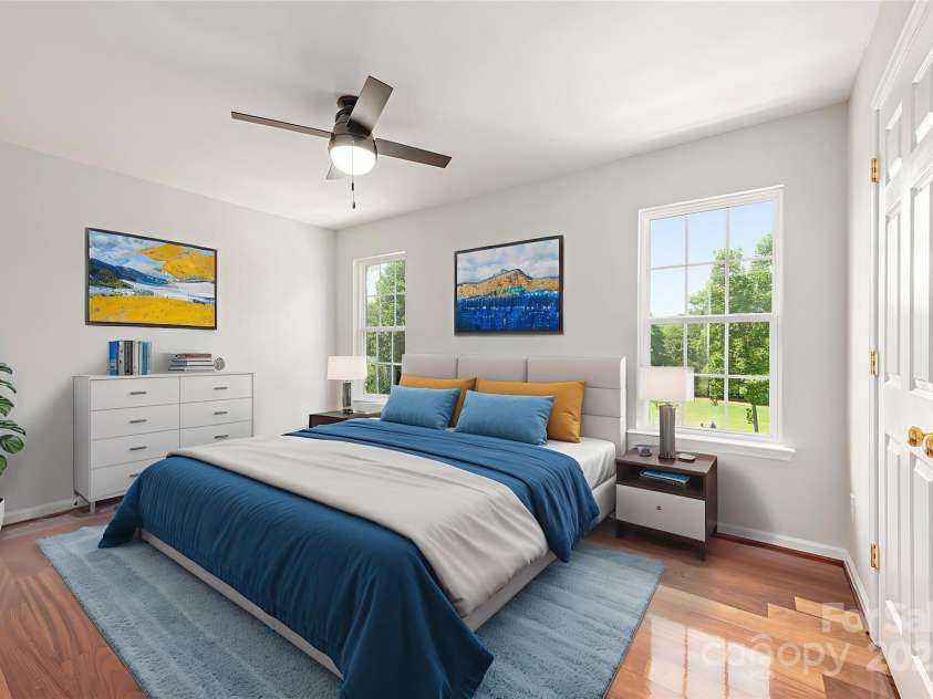168 Harwell Road, Mooresville, NC 28117.  MLS# CAR4282323, YatesRealty ID 28807. Bedroom 2 Virtually staged