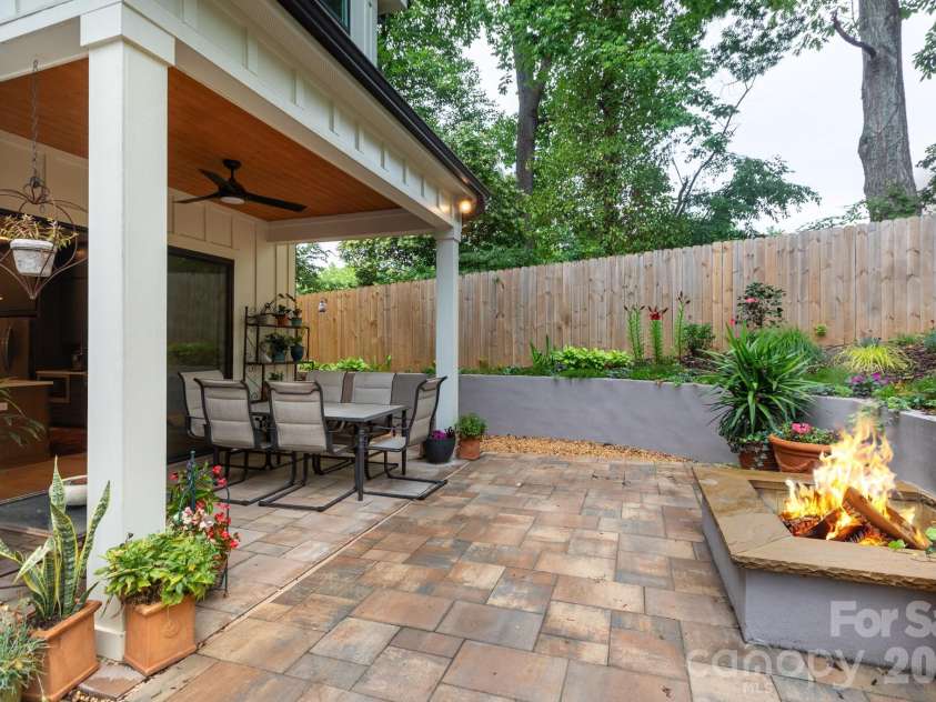 1602 Herrin Avenue, Charlotte, NC 28205.  MLS# CAR4388527, YatesRealty ID 28808. Digitally altered to show fire pit