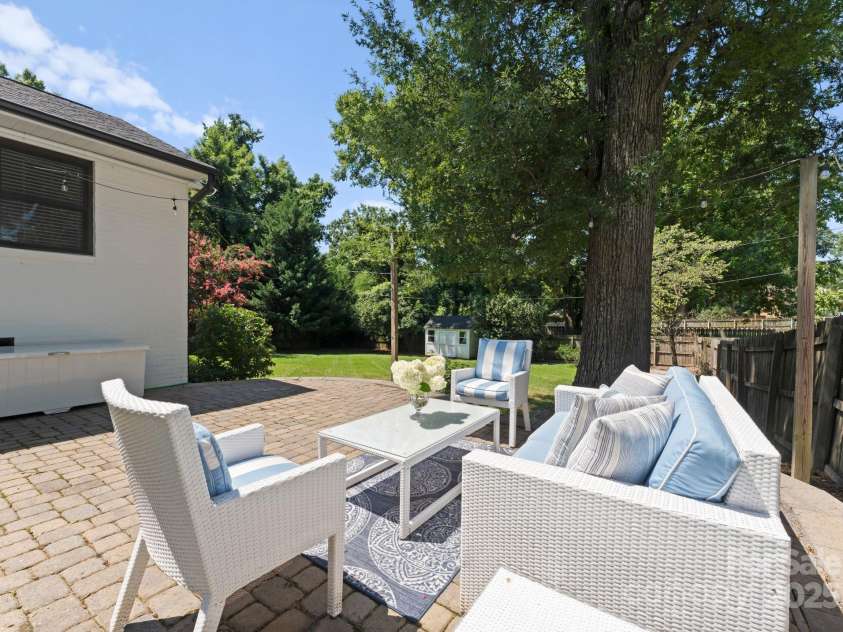 1120 Guilford Road, Charlotte, NC 28209.  MLS# CAR4284031, YatesRealty ID 28816. Rear Patio