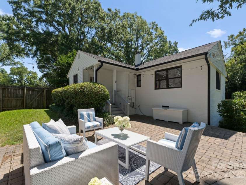 1120 Guilford Road, Charlotte, NC 28209.  MLS# CAR4284031, YatesRealty ID 28816. Rear Patio