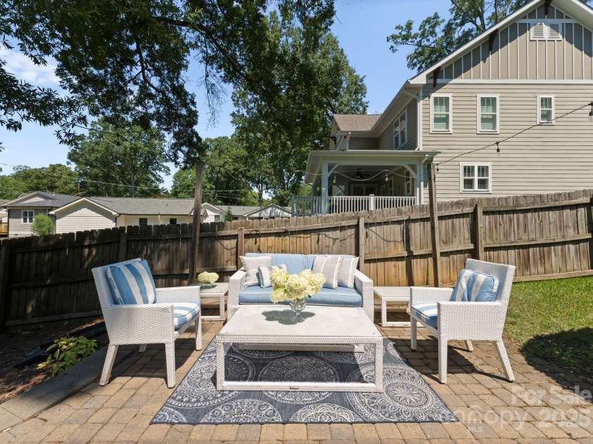 1120 Guilford Road, Charlotte, NC 28209.  MLS# CAR4284031, YatesRealty ID 28816. Rear Patio