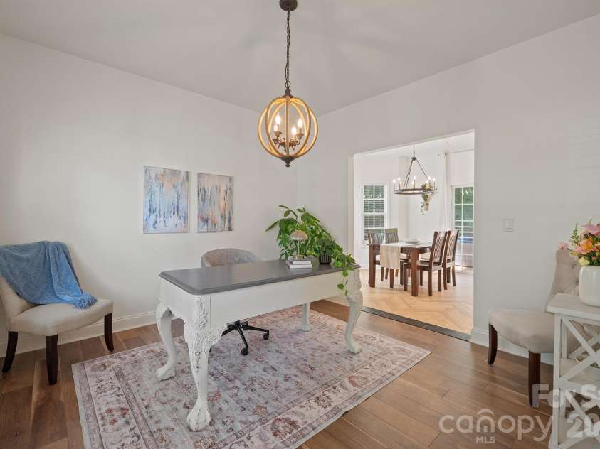 9027 Leah Meadow Lane, Charlotte, NC 28227.  MLS# CAR4384401, YatesRealty ID 28817. Dining room flex space (used as an office)