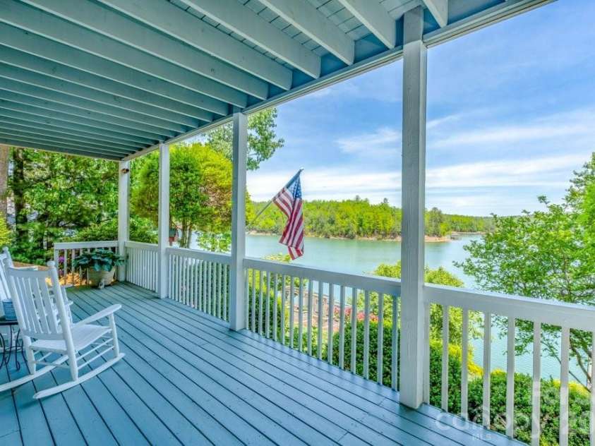 797 Lake Club Drive, Nebo, NC 28761.  MLS# CAR4369719, YatesRealty ID 28818. Lower level deck view