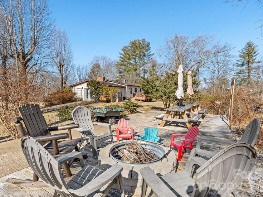 1348 Jenkins Valley Road, Alexander, NC 28701.  MLS# CAR4342000, YatesRealty ID 2883. Back Yard Fire Pit
