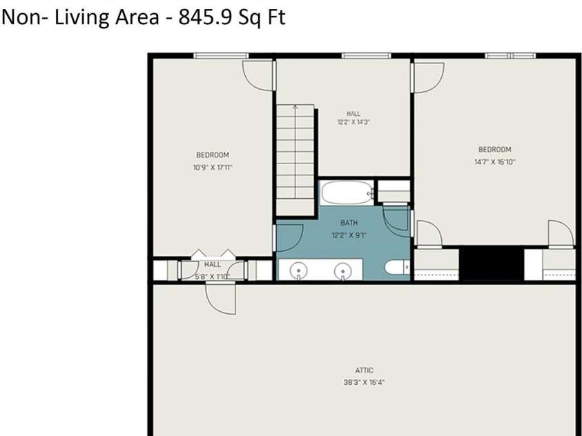 930 Scotch Drive, Gastonia, NC 28054.  MLS# CAR4385001, YatesRealty ID 28831. Second Floor Layout and Measurements