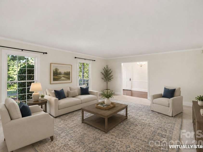 930 Scotch Drive, Gastonia, NC 28054.  MLS# CAR4385001, YatesRealty ID 28831. Virtually staged formal living room