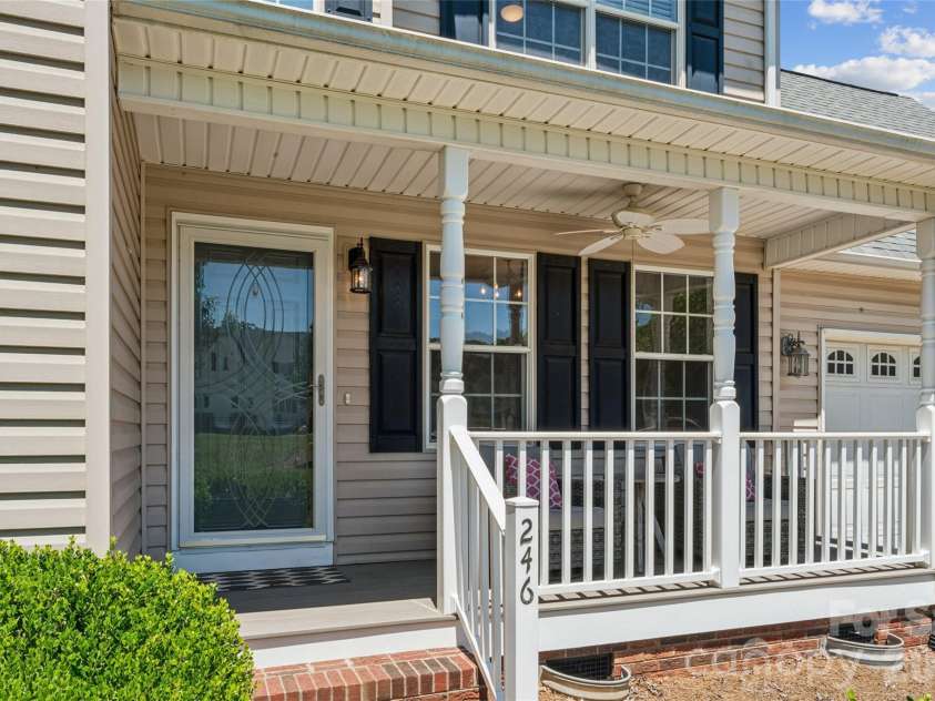 246 Maple Ridge Circle, Salisbury, NC 28147.  MLS# CAR4390588, YatesRealty ID 28849. Lovely front porch