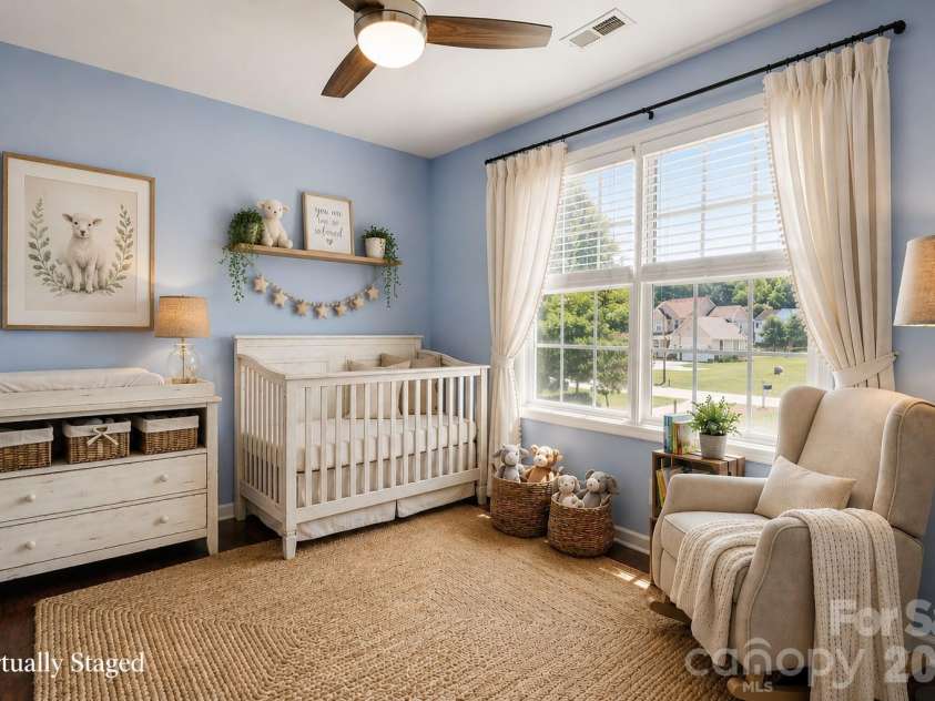 246 Maple Ridge Circle, Salisbury, NC 28147.  MLS# CAR4390588, YatesRealty ID 28849. ***VIRTUALLY STAGED** - Bedroom 2 being shown as a nursery