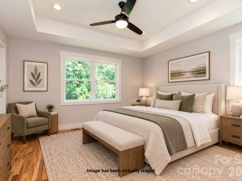 33 Loblolly Lane, Asheville, NC 28803.  MLS# CAR4228799, YatesRealty ID 2885. Primary Bedroom - Virtually Staged