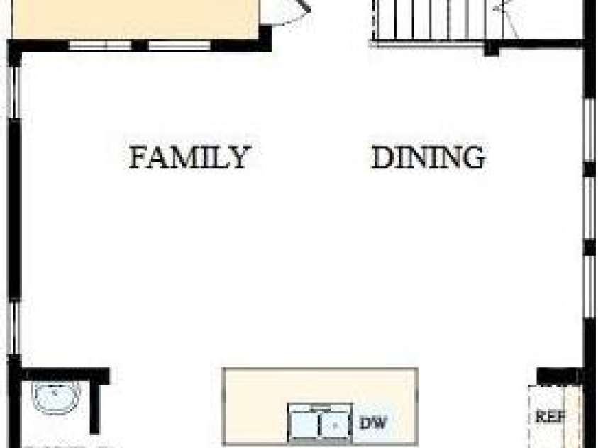 14026 Marlin Lane, Mint Hill, NC 28227.  MLS# CAR4374443, YatesRealty ID 28858. First Floor Plan