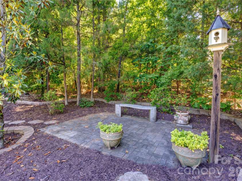 6005 Willowood Road, Kannapolis, NC 28081.  MLS# CAR4389697, YatesRealty ID 28865. Private shady sitting area
