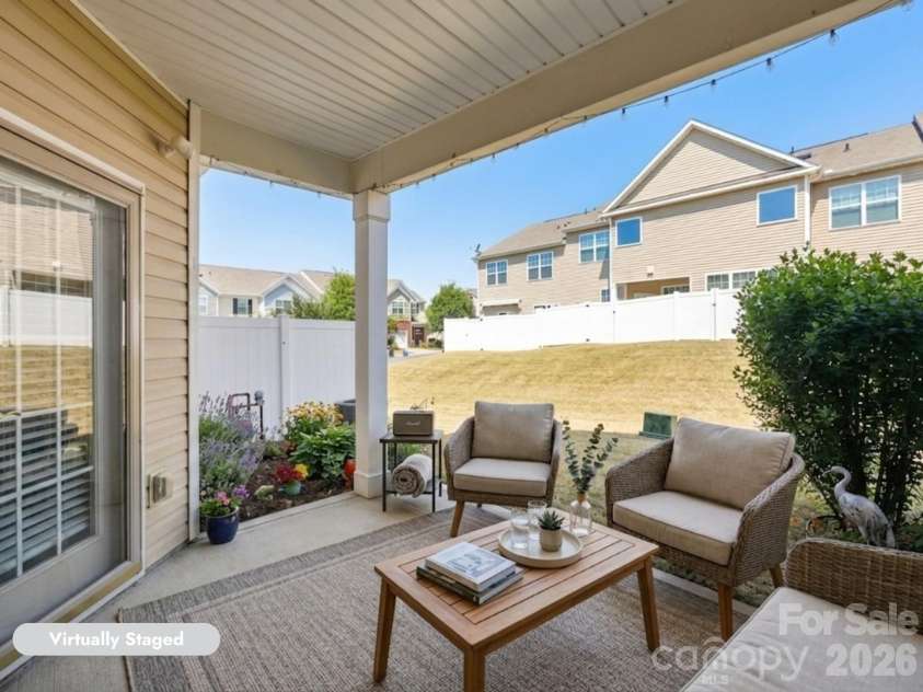 7431 Calhoun Falls Drive, Rock Hill, SC 29732.  MLS# CAR4372051, YatesRealty ID 28882. Covered Back Patio