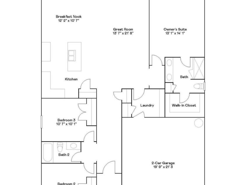 1811 River Crossing Lane, Edgemoor, SC 29712.  MLS# CAR4284576, YatesRealty ID 28885. Floorplan