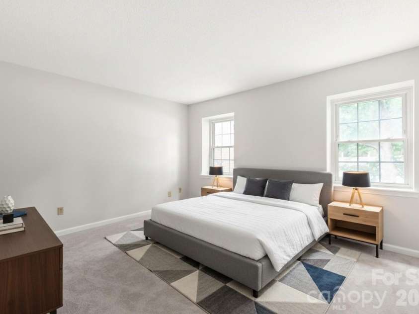 11007 Park Road, Charlotte, NC 28226.  MLS# CAR4388307, YatesRealty ID 28924. Virtually Staged Primary Bedroom