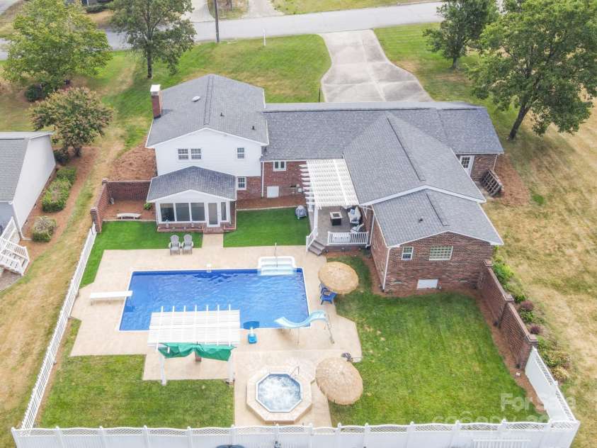 414 2nd Street, Faith, NC 28146.  MLS# CAR4283856, YatesRealty ID 28936. Fenced Portion of Backyard Oasis