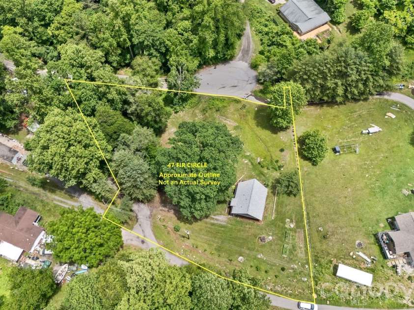 47 Fir Circle, Canton, NC 28716.  MLS# CAR4385612, YatesRealty ID 28936. Aerial