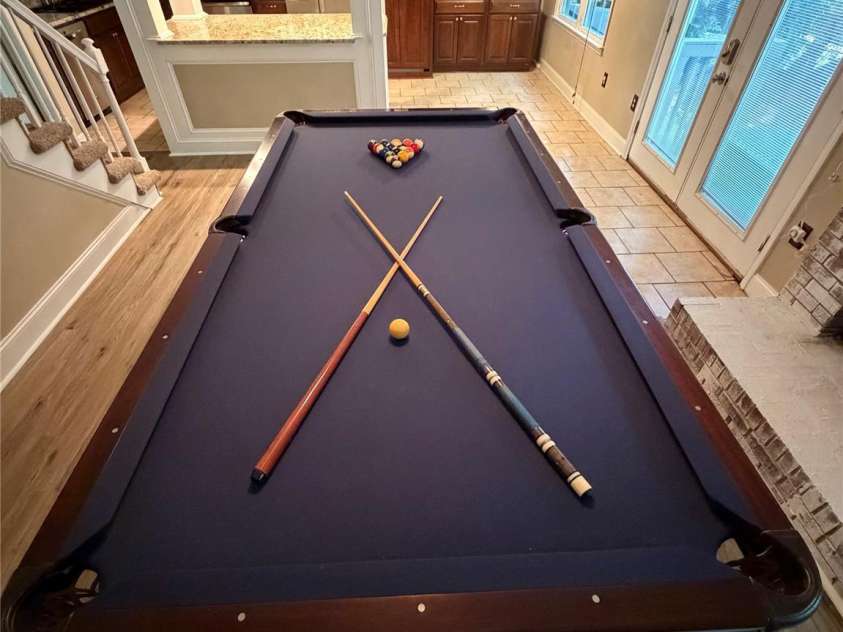 8644 Kirchenbaum Drive, Charlotte, NC 28210.  MLS# CAR4386953, YatesRealty ID 28937. Pool Table Conveys