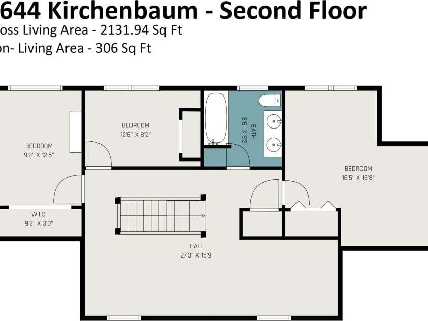 8644 Kirchenbaum Drive, Charlotte, NC 28210.  MLS# CAR4386953, YatesRealty ID 28937. Second Floor