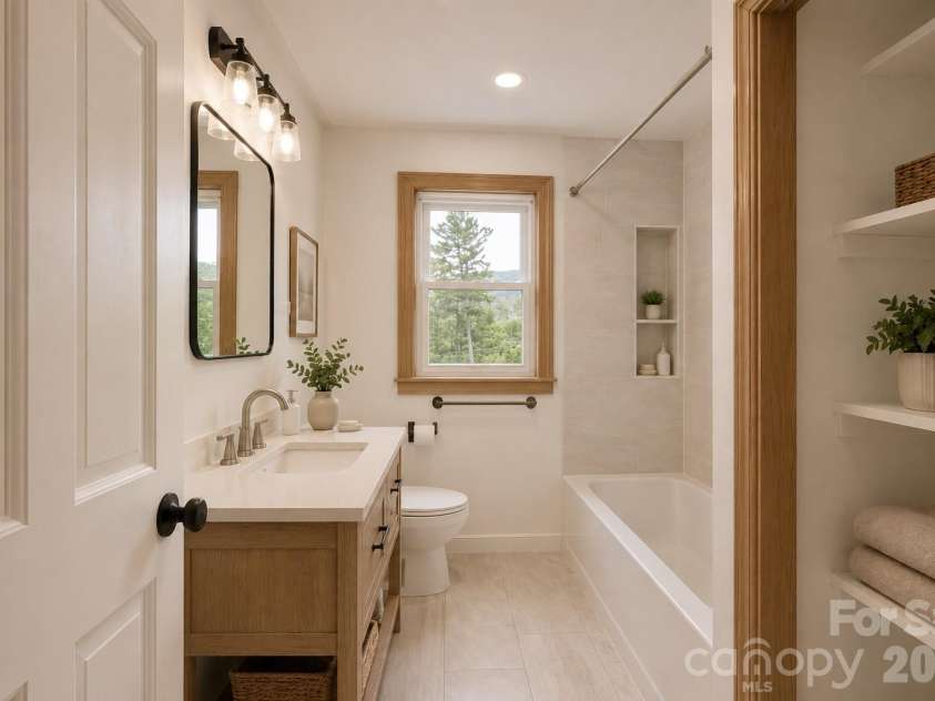456 Lower Grassy Branch Road, Asheville, NC 28805.  MLS# CAR4387349, YatesRealty ID 28939. VIRTUALLY ENCHANCED bethroom