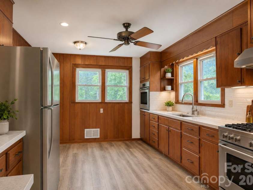 456 Lower Grassy Branch Road, Asheville, NC 28805.  MLS# CAR4387349, YatesRealty ID 28939. VIRTUALLY ENCHANCED kitchen keeping the charm & character