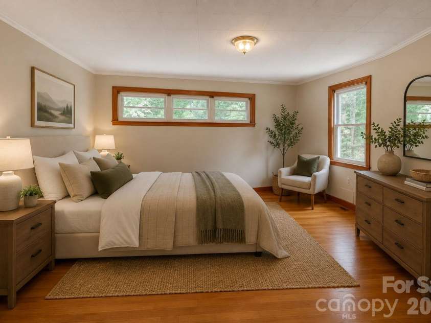 456 Lower Grassy Branch Road, Asheville, NC 28805.  MLS# CAR4387349, YatesRealty ID 28939. VIRTUALLY STAGED bedroom 1