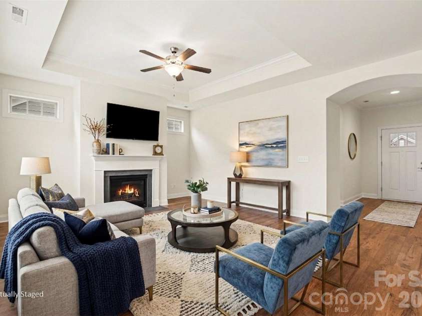 1119 Millview Lane, Matthews, NC 28104.  MLS# CAR4389406, YatesRealty ID 28954. Living Room - Virtually Staged