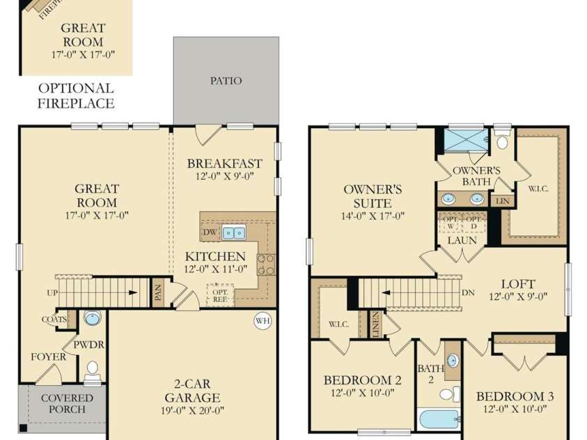 3264 Hillside Roll Road, Fort Mill, SC 29715.  MLS# CAR4286698, YatesRealty ID 28958. Floorplan