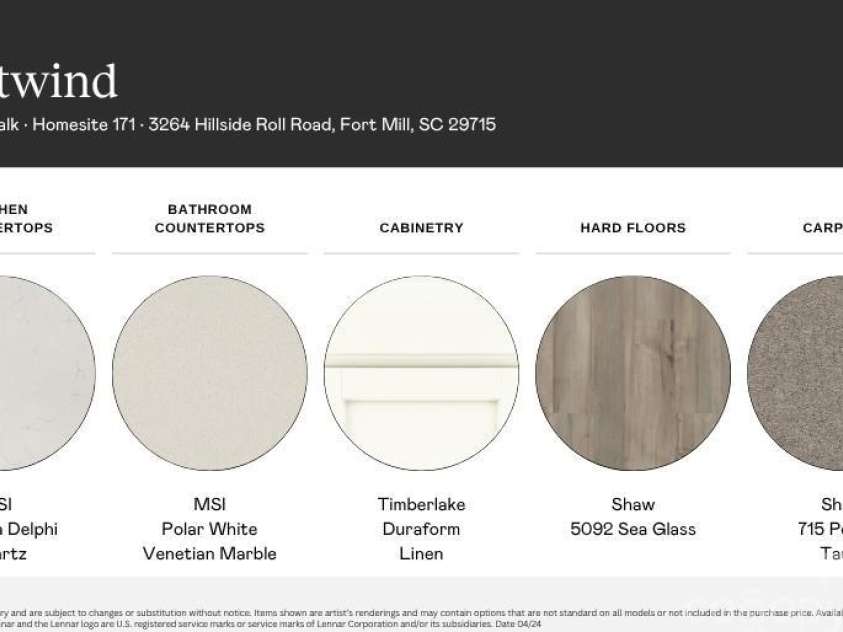 3264 Hillside Roll Road, Fort Mill, SC 29715.  MLS# CAR4286698, YatesRealty ID 28958. Selections