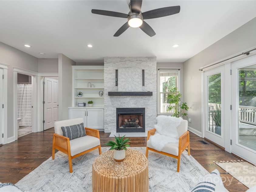 112 Mountain Drive, Biltmore Lake, NC 28715.  MLS# CAR4278930, YatesRealty ID 28972. Wonderful gas fireplace