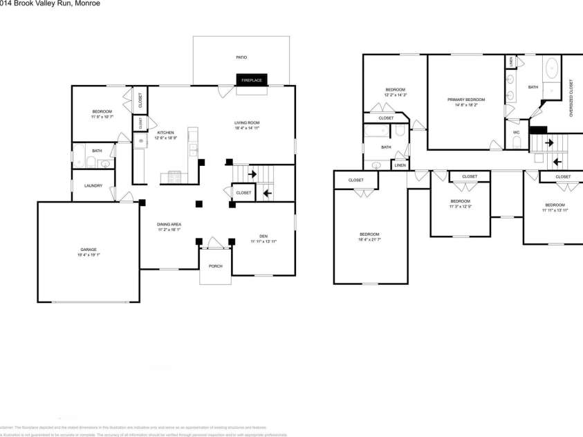3014 Brook Valley Run, Monroe, NC 28110.  MLS# CAR4390943, YatesRealty ID 28976. 