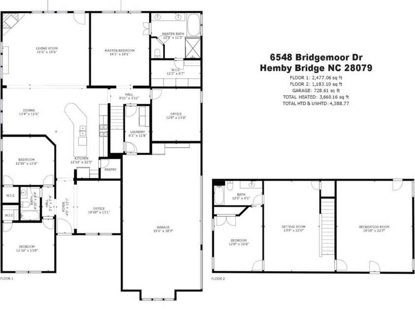 6548 Bridgemoor Drive, Indian Trail, NC 28079.  MLS# CAR4389316, YatesRealty ID 28978. 