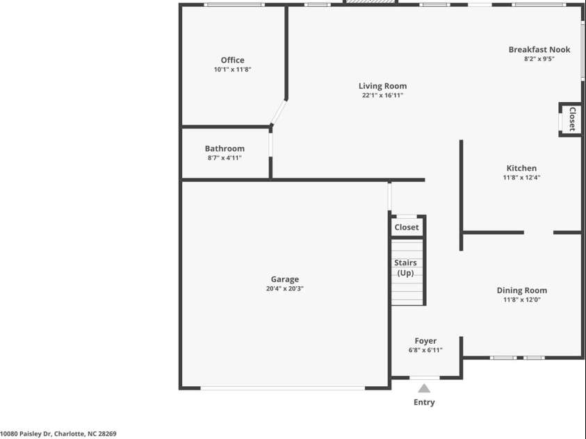 10080 Paisley Drive, Charlotte, NC 28269.  MLS# CAR4284559, YatesRealty ID 28985. 