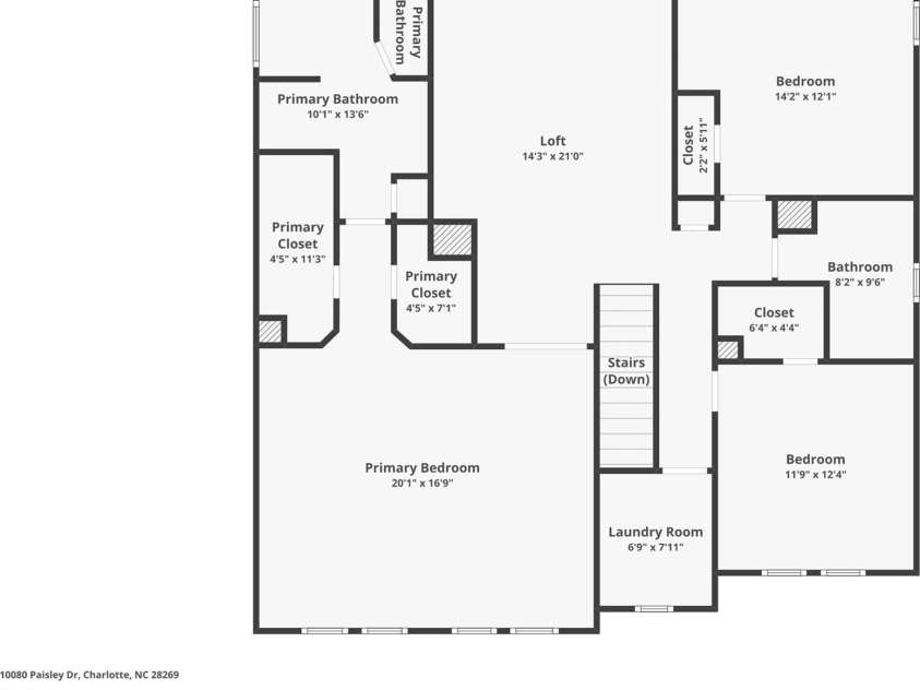 10080 Paisley Drive, Charlotte, NC 28269.  MLS# CAR4284559, YatesRealty ID 28985. 