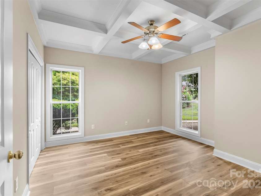1143 21st Avenue, Hickory, NC 28601.  MLS# CAR4285530, YatesRealty ID 29007. Bedroom w/ coffered ceilings