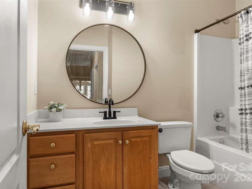 1143 21st Avenue, Hickory, NC 28601.  MLS# CAR4285530, YatesRealty ID 29007. Hall / Guest Bathroom