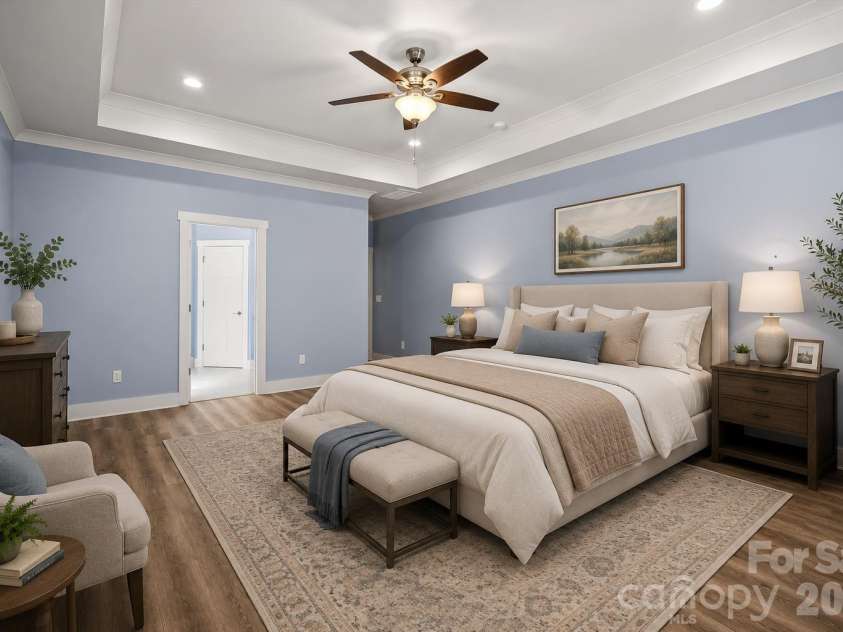 7575 Deer Track Drive, Denver, NC 28037.  MLS# CAR4391104, YatesRealty ID 29007. Primary bedroom virtually staged