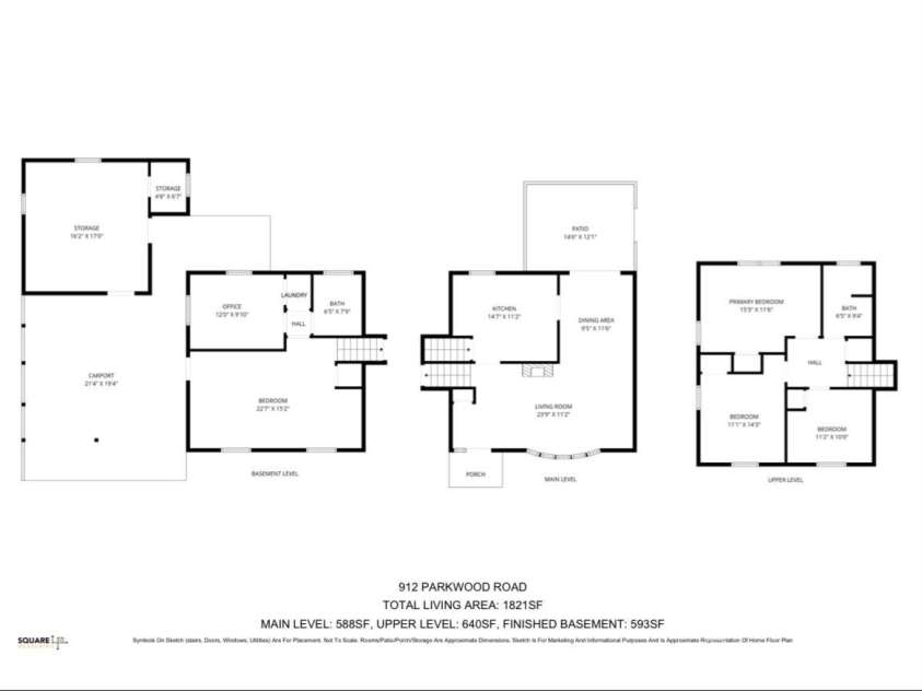912 Parkwood Road, Shelby, NC 28150.  MLS# CAR4391351, YatesRealty ID 29008. 