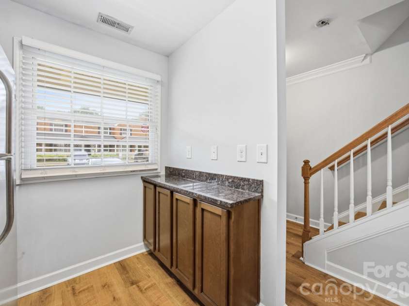 1215 Green Oaks Lane, Charlotte, NC 28205.  MLS# CAR4387750, YatesRealty ID 29037. Kitchen buffet counter