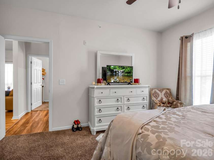 91 Brickton Village Circle, Fletcher, NC 28732.  MLS# CAR4370320, YatesRealty ID 29077. Primary BR looking to 2nd BR