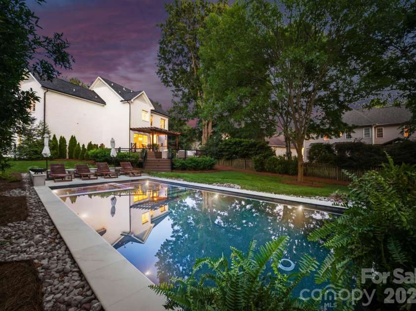 5408 Kuykendall Road, Charlotte, NC 28270.  MLS# CAR4390073, YatesRealty ID 29081. Exterior Backyard with Spa & Pool