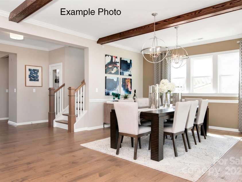 4812 Glen Stripe Drive, Indian Trail, NC 28079.  MLS# CAR4243194, YatesRealty ID 29091. Example Photo - Dining Room *Subject property does not include ceiling beams*