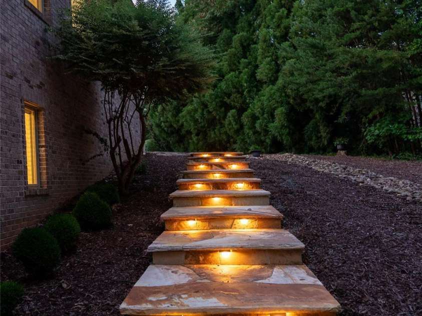 305 Mallard Drive, New London, NC 28127.  MLS# CAR4278141, YatesRealty ID 29094. Flagstone path with undermount lighting. Attention to detail, everywhere.