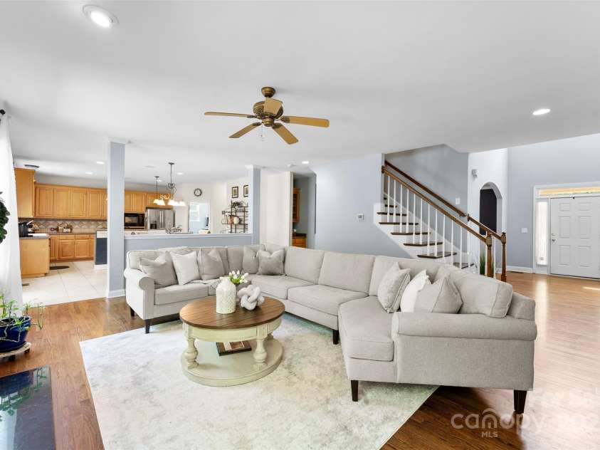 6300 Latta Springs Circle, Huntersville, NC 28078.  MLS# CAR4260746, YatesRealty ID 29101. Open floor plan, living room flows into kitchen