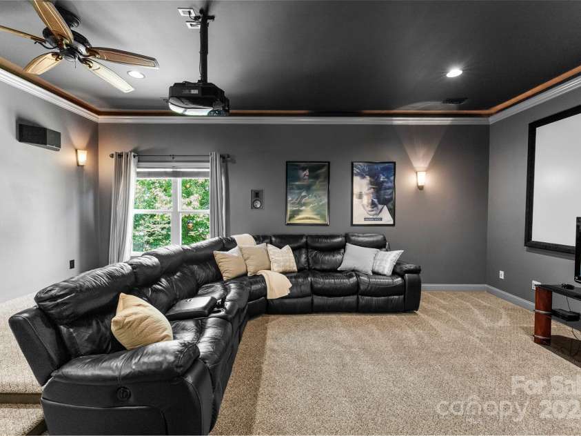 6300 Latta Springs Circle, Huntersville, NC 28078.  MLS# CAR4260746, YatesRealty ID 29101. Theater room