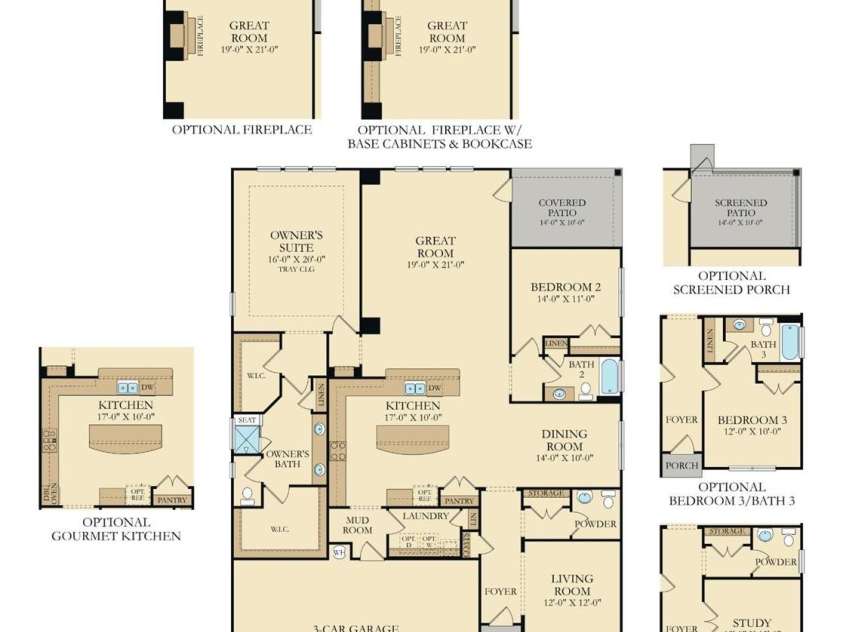 3812 Horsham Street, Indian Land, SC 29707.  MLS# CAR4285125, YatesRealty ID 29107. Floorplan