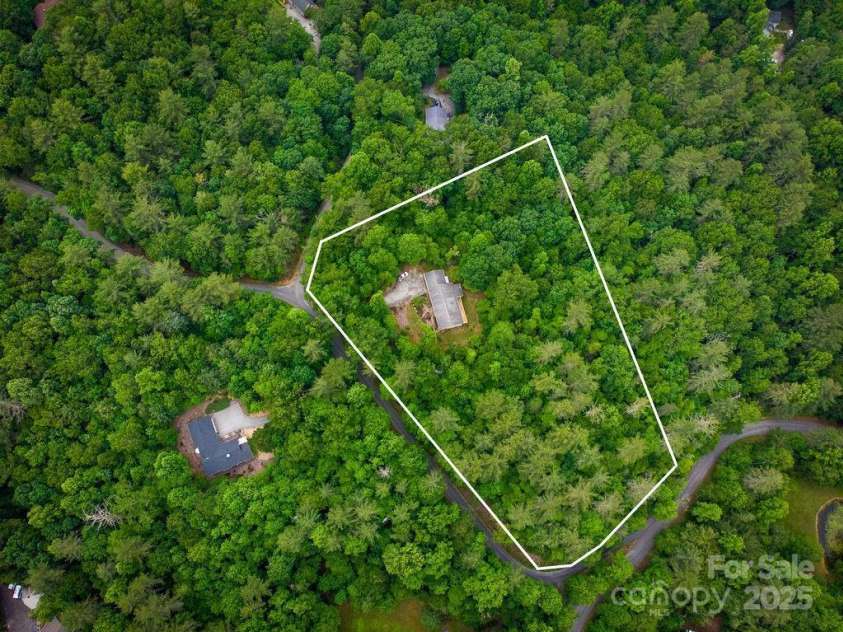 94 Sweetwater Lane, Pisgah Forest, NC 28768.  MLS# CAR4124609, YatesRealty ID 2911. Aerial