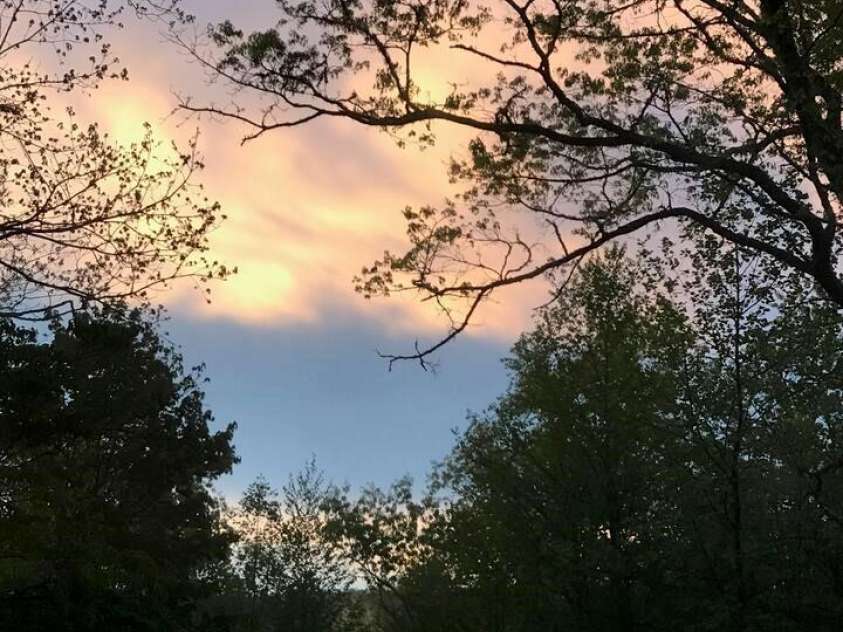 94 Sweetwater Lane, Pisgah Forest, NC 28768.  MLS# CAR4124609, YatesRealty ID 2911. View from living room