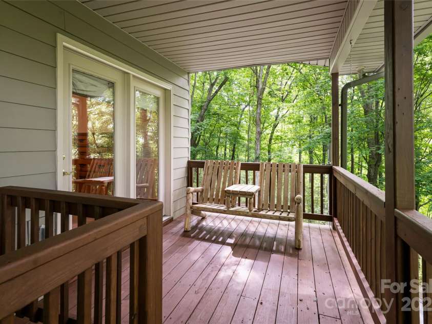 380 Allison Drive, Maggie Valley, NC 28751.  MLS# CAR4273769, YatesRealty ID 29120. Deck outside primary bedroom