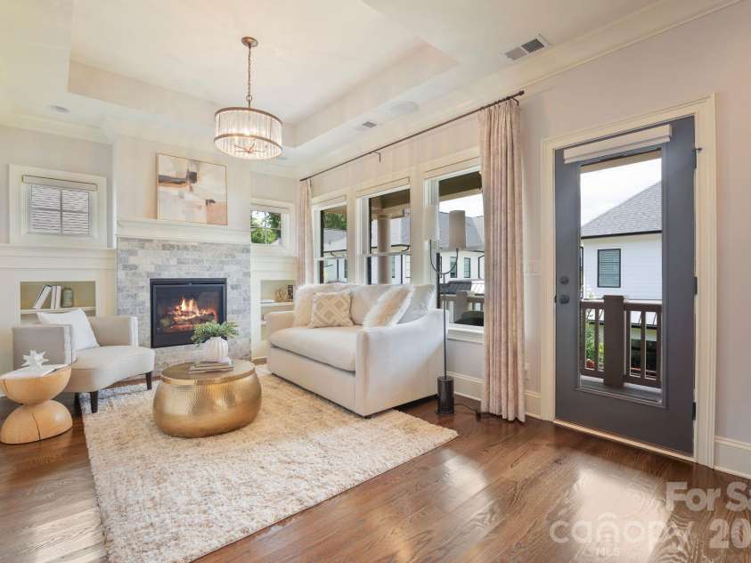 4315 Calvet Court, Charlotte, NC 28210.  MLS# CAR4372498, YatesRealty ID 29122. Primary Bedroom with gas fireplace